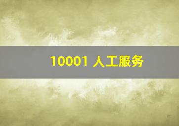 10001 人工服务